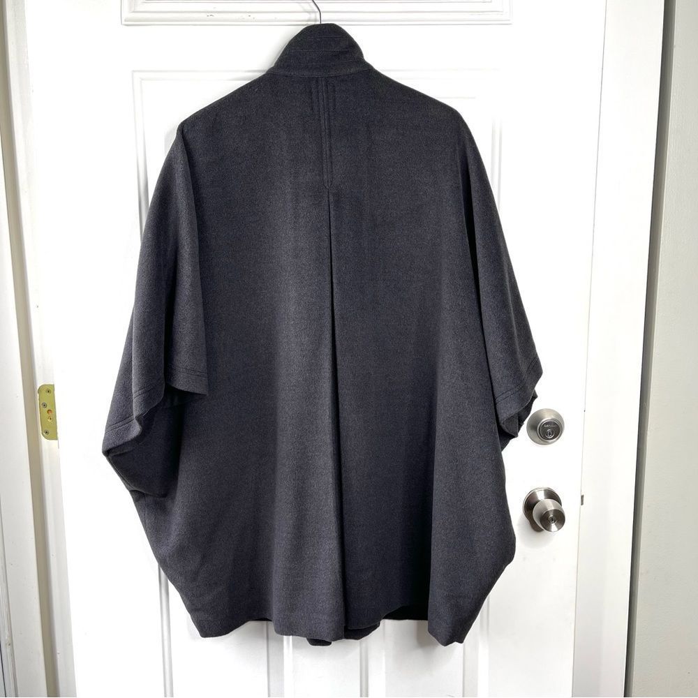 Leith Wool Charcoal Grey Short Sleeve Oversized Jacket Size M/L - Picture 7 of 9
